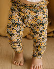 Yellow flower print cotton leggings DACHARLINE / 22H4BFD1CALC214