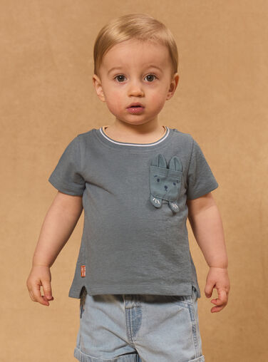 Greyish blue TEE SHIRT Greyish blue TEE SHIRT MARIN / 25E1BGP1TEE205