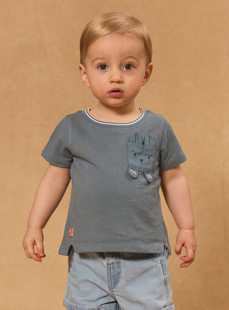 Greyish blue TEE SHIRT Greyish blue TEE SHIRT MARIN / 25E1BGP1TEE205