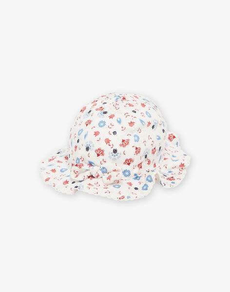Ruffled hat with floral print FALAURINE / 23E4BFC1CHA001