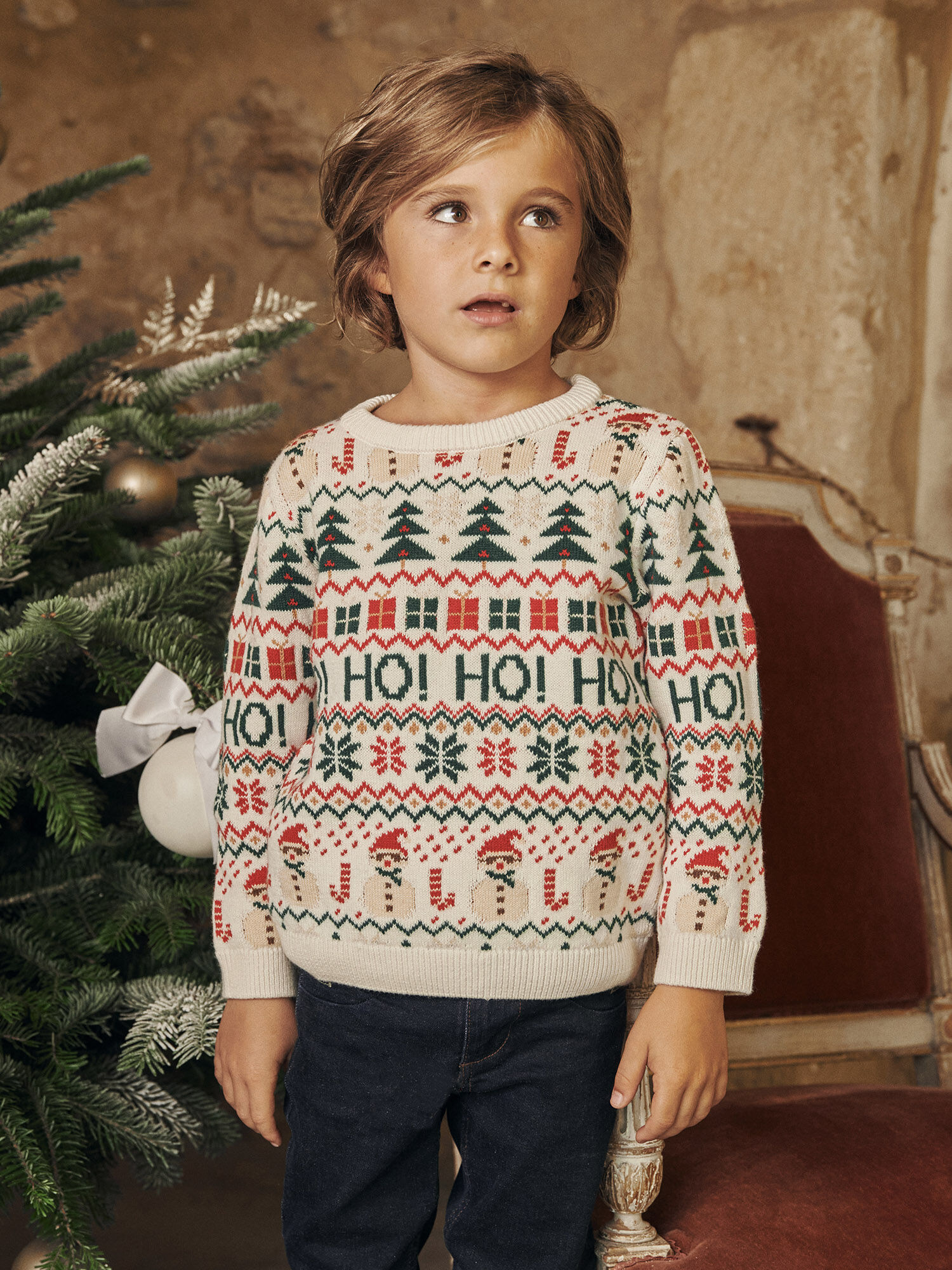 Ecru Christmas sweater