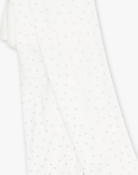 Ivory foam tights with silver polka dots. FRECOLETTE / 23E4PFI1COL005