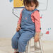 Baby girl denim dungarees with cat pocket