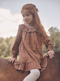 Cinnamon ruffled dress with floral and lion print GLADYETTE / 23H2PFI1ROB809
