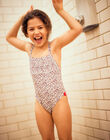 1 piece swimsuit with flower print child girl CLIFLETTE / 22E4PFO2D4K001