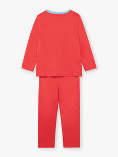 Red fancy pyjamas with pocket and mask child boy ZIPIMAGE1 / 21E5PGF2PYTE412