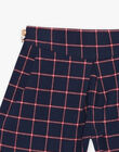 Navy blue checkered shorts DISHOETTE / 22H2PFE1SHO070