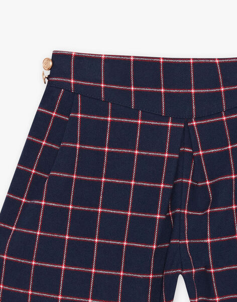Navy blue checkered shorts DISHOETTE / 22H2PFE1SHO070
