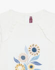 Off white t-shirt with sunflower pattern FALIONETTE / 23E2PF81TML001
