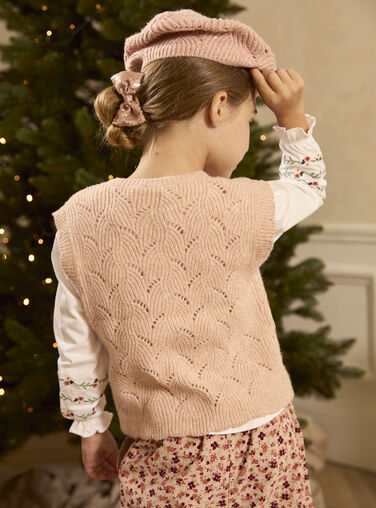 Pink copper CARDIGAN WHITHOUT SLEEVES LOIPULETTE / 24H2PFU1CSMK007