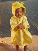 Yellow amber bathing cap with striped hood KISAM / 24E4BGG1CDBB101