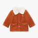 Baby boy's velvet jacket with embroidered teddy