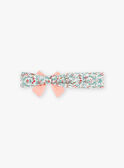Baby girl pink bow headband with floral print CALUNE / 22E4BFJ1BAN632