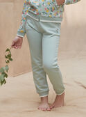 Sea-green jogging pants with ruffles on the pockets KRIJOETTE / 24E2PFB1JGB614