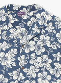 Navy blue floral-print shirt KROCHEMAGEM / 24E3GHT1CHM070