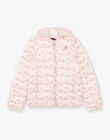 Pink quilted quilted jacket with floral print and hood ZALINETTE 3 / 21E2PFP1DTV307
