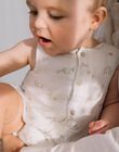 Vanilla animal print romper in double cotton gauze FULOUIS / 23E0CGY1BAR114