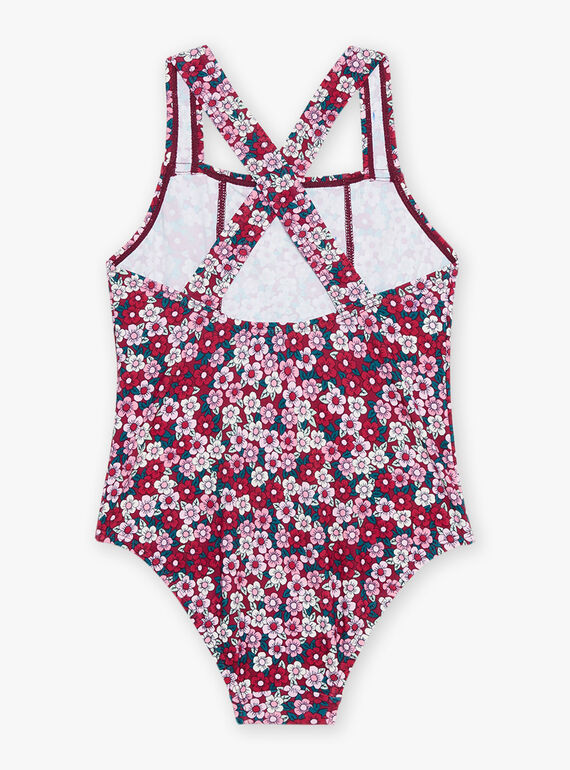 1-piece swimsuit in black with floral print FRYCRETTE / 23E4PFM4D4KD302