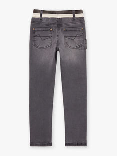 Baby boy black yoke jeans with elastic waistband BASOTAGE / 21H3PG21JEA090