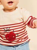 Tomato patterned knitted sailor sweater FACHARLES / 23E1BGB1PUL114