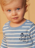 Pastel blue and ecru sailor T-shirt LADREDO / 24H1BGJ1TMLC236