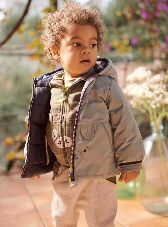 Baby boy's reversible water green jacket CIENZO / 22E1BGG1DML614