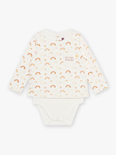 Baby Boy Sky Printed Bodysuit and Scarf CAARLO / 22E1BG71BOD001