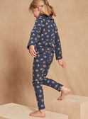 Navy blue floral print pyjamas GRUMAETTE / 23H5PF13PYJ717