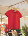 Red T-shirt with Claudine collar FEPOLETTE / 23E2PFB1TMC050
