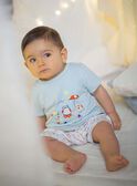 Baby boy turquoise romper CEIBRAHIM / 22E5BG52GRE203