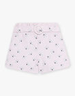 Child girl pale pink flowery shorts COUSHOETTE / 22E2PFH1SHO301