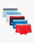 Set of 5 colorful pirate boxers for child boy CEMAINAGE / 22E5PGD2BOXC225