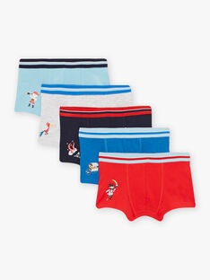 Set of 5 colorful pirate boxers for child boy CEMAINAGE / 22E5PGD2BOXC225