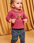 Duck blue leggings with floral print DAMEGANE / 22H4BFU1CAL714