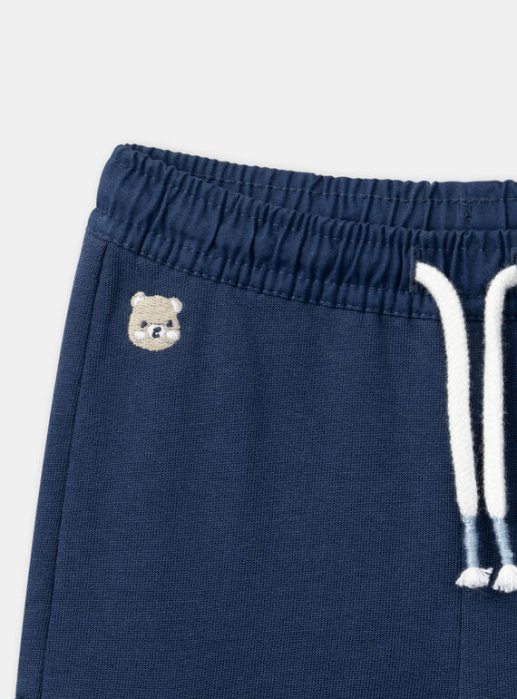 Navy blue comfort pants with cargo pockets LADAMIEN / 24H1BGJ1PANC230