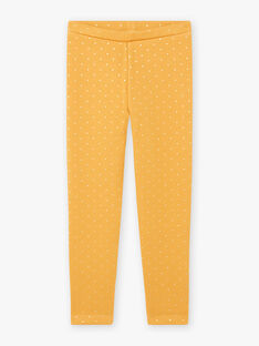 Baby girl mustard yellow legging with bow detail BROLIETTE 1 / 21H4PFF1CTTB106