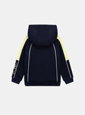 Blue hoodie with contrasting stripes KRINAVAGE / 24E3PGB3JGH705