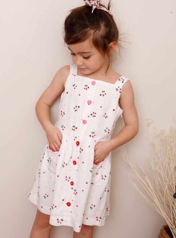 Strawberry print ecru dress ZOLOMETTE / 21E2PFJ1CHS001