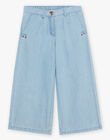 Child girl wide leg jeans with embroidery CUIJANETTE / 22E2PFJ1PAN203