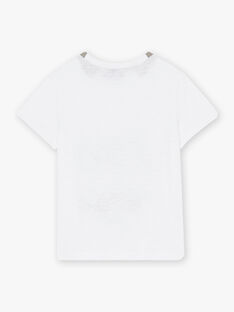White T-shirt with Paris pattern for child boy CYATAGE / 22E3PG11TMC000