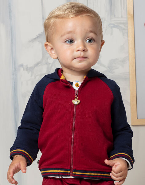 Baby Boy's Red and Navy Hoodie BAFRED / 21H1BG51JGH070