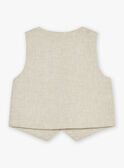 Beige linen sleeveless jacket FAEDOUARD / 23E1BGI1VSMA013