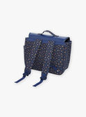 Canvas satchel with navy floral print DIGRANETTE / 22H4PFE2BES001