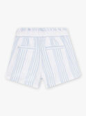 Ecru striped shorts child girl CYASHOETTE / 22E2PFK1SHO001