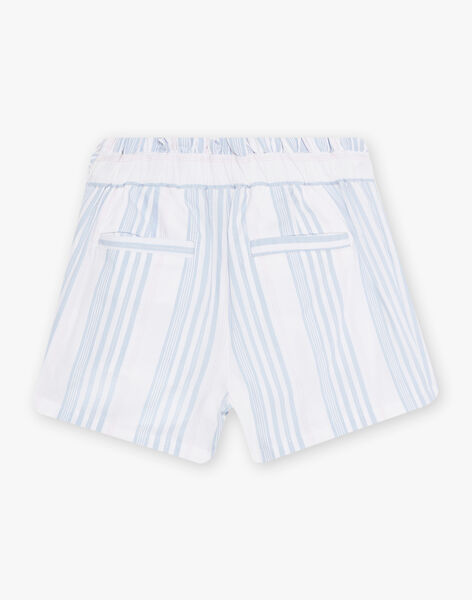 Ecru striped shorts child girl CYASHOETTE / 22E2PFK1SHO001