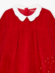 Red velvet nightgown and leggings child girl set BEBIPETTE / 21H5PFI1CHNF521