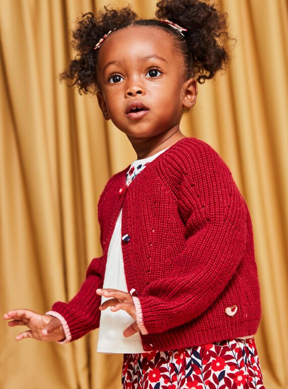 Red knit cardigan DAOLIVIA / 22H1BFX2CARF526