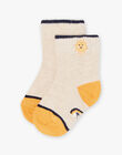 Baby boy socks beige fancy pattern CAANAEL / 22E4BG71SOQA013