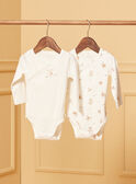 2 ecru baby bodysuits in cotton LOPE / 24H0NM11BOD001