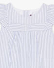Lavender and white striped baby girl romper CYAIME / 22E1BF11BAR326
